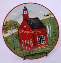 Sakura Warren Kimble COUNTRY LIFE SCHOOLHOUSE Salad Plate